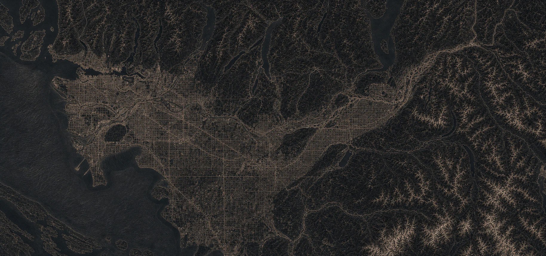 Map of the Big Bear Electric service area from Vancouver through the Fraser Valley